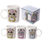 Candy Skulls Day of the Dead Design Porcelain Mug