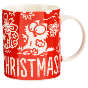 Christmas Porcelain Mug - Simon's Cat Meowy Christmas