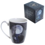 Fantasy Porcelain Mug – Owl and Black Cat