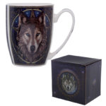 Fantasy Wolf Head Design Porcelain Mug
