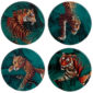 Set of 4 Novelty Coasters - Big Cat Spots and Stripes