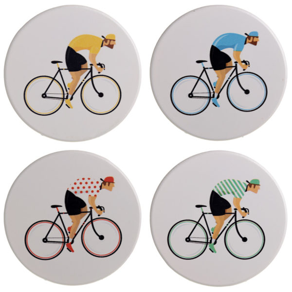 Set of 4 Novelty Coasters - Cycle Works Bicycle