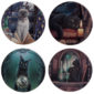 Set of 4 Novelty Coasters - Lisa Parker Magical Cats