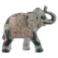 Small Decorative Turquoise and Gold Elephant