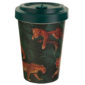 Bamboo Composite Big Cat Spots  and  Stripes Screw Top Travel Mug